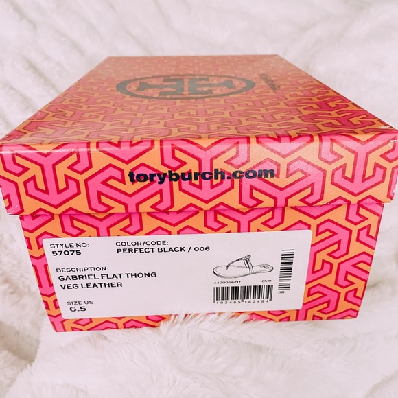 COPY - Tory Burch Black Gabriel Flat Thong - Picture 7 of 8